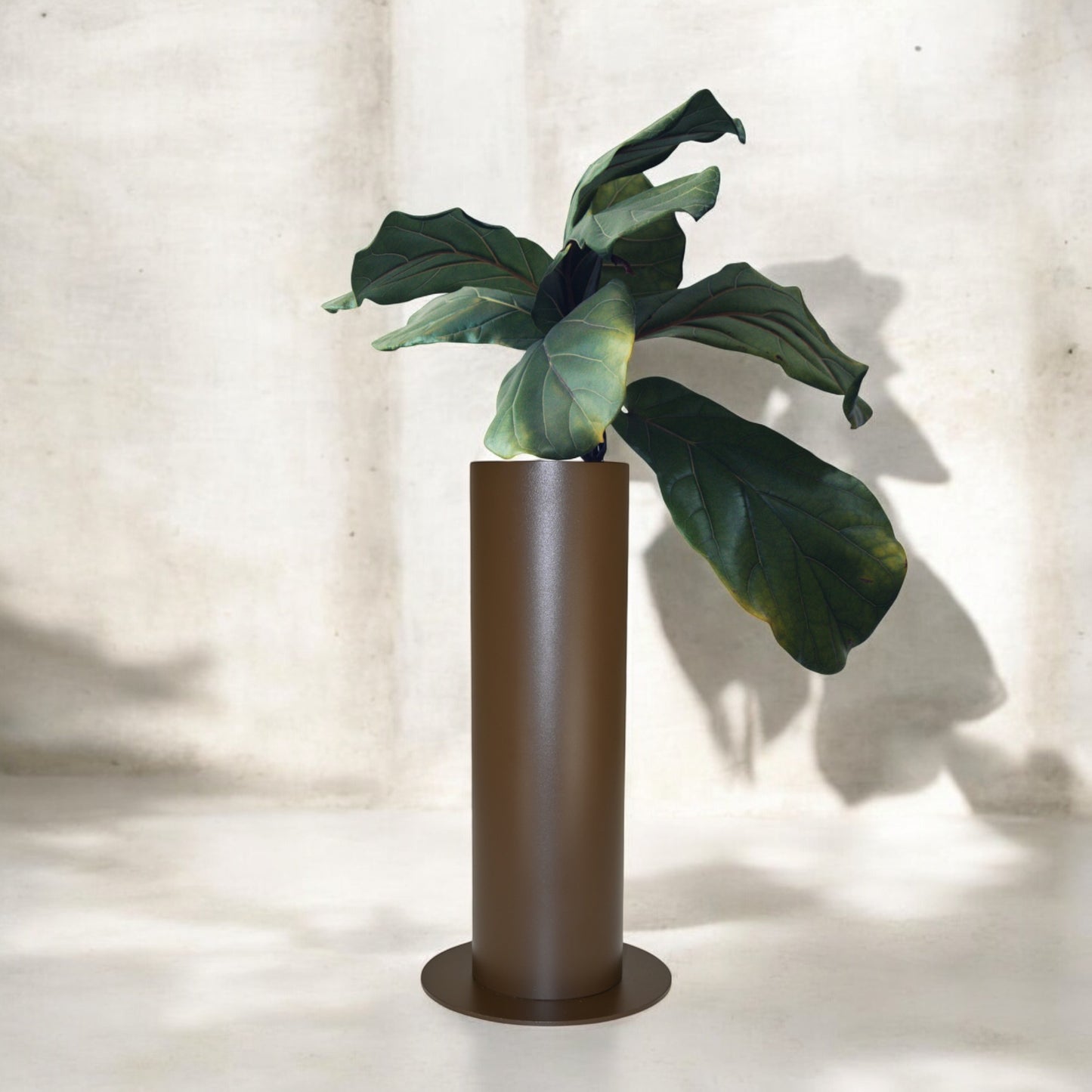 Florero Zarra con planta vista frontal